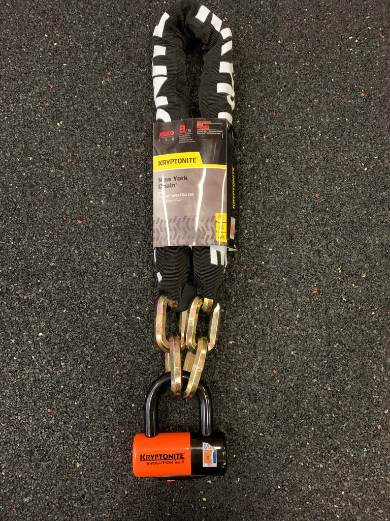 KRYPTONITE NY 1210 chain with series 4 disc lock.